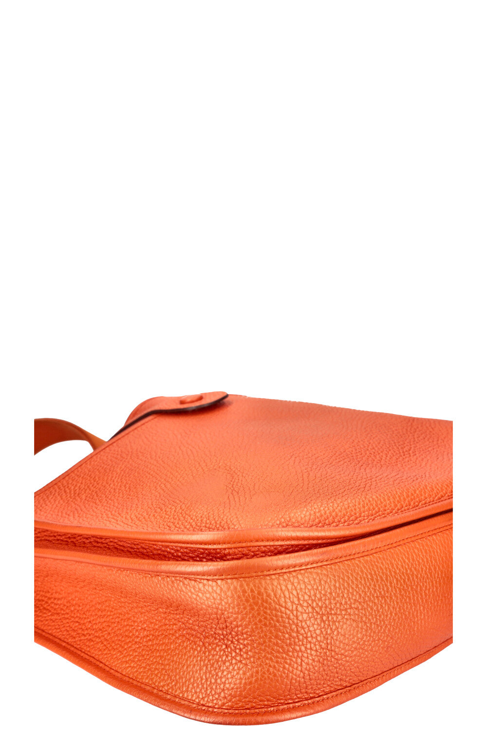Hermes Orange Poppy Clemence Leather Evelyne III GM Bag with