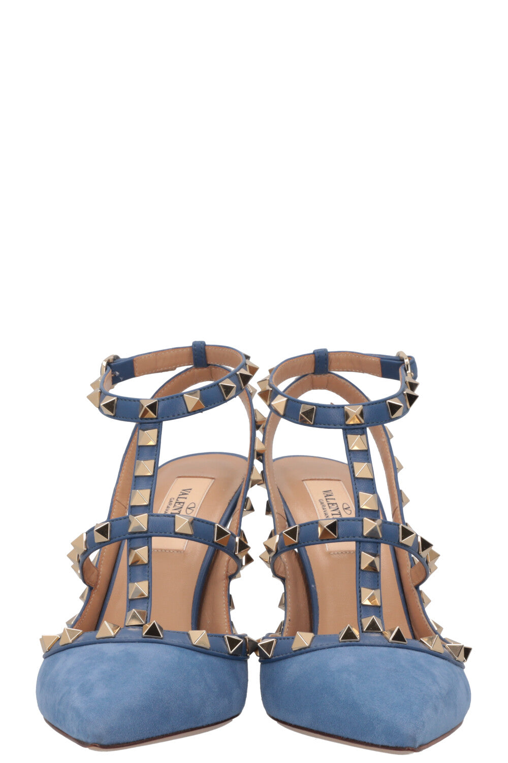 VALENTINO Rockstud Heels Suede Blue