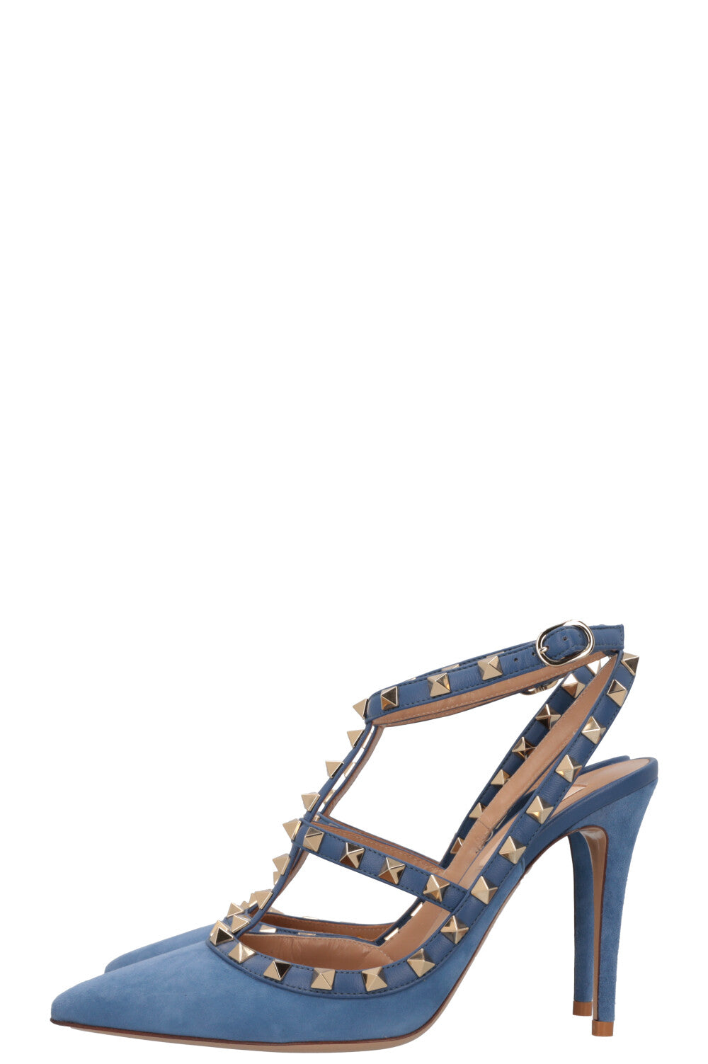 VALENTINO Rockstud Heels Suede Blue