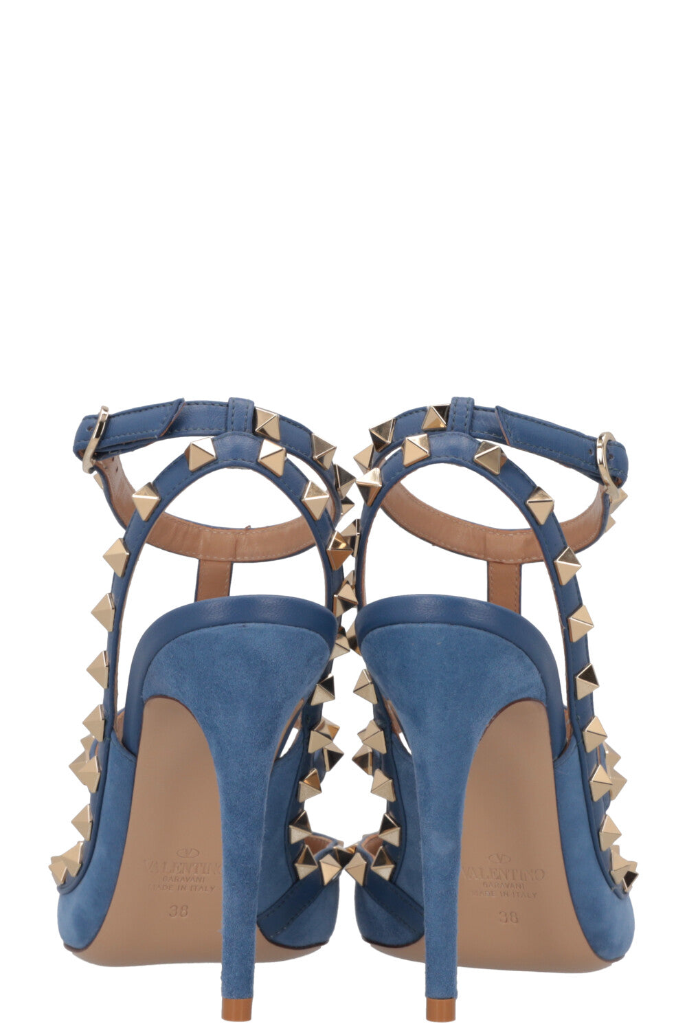 VALENTINO Rockstud Heels Suede Blue