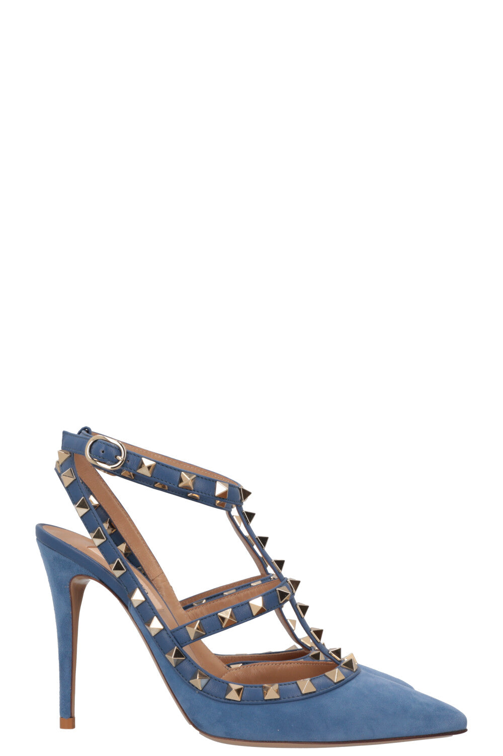 VALENTINO Rockstud Heels Suede Blue