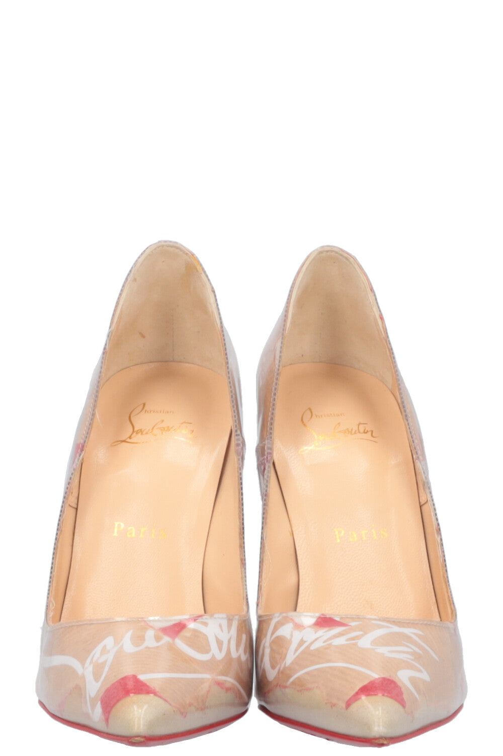 CHRISTIAN LOUBOUTIN Kraft Pigalle Follies Heels Beige REAWAKE