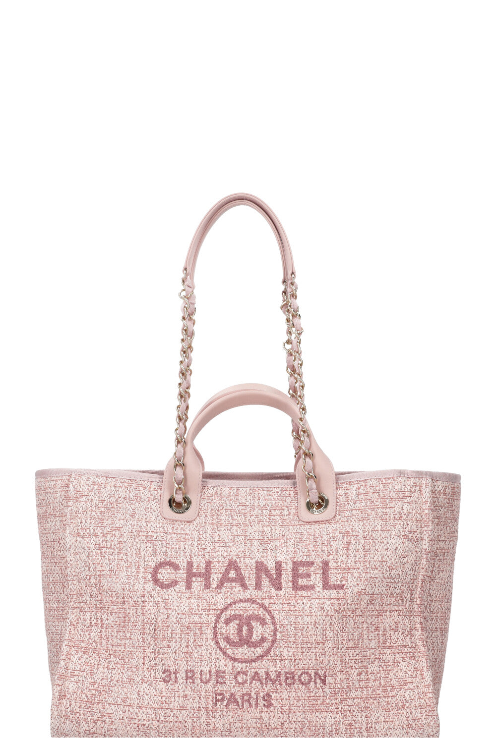 CHANEL Medium Deauville Tote Bag Pink