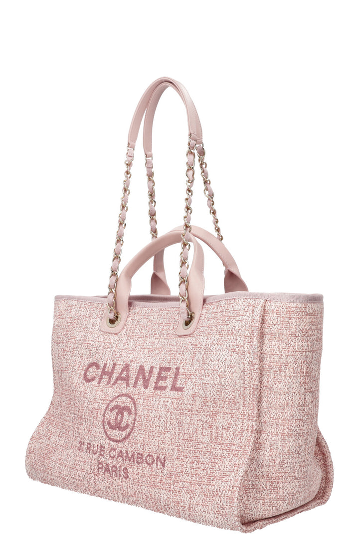 CHANEL Medium Deauville Tote Bag Pink