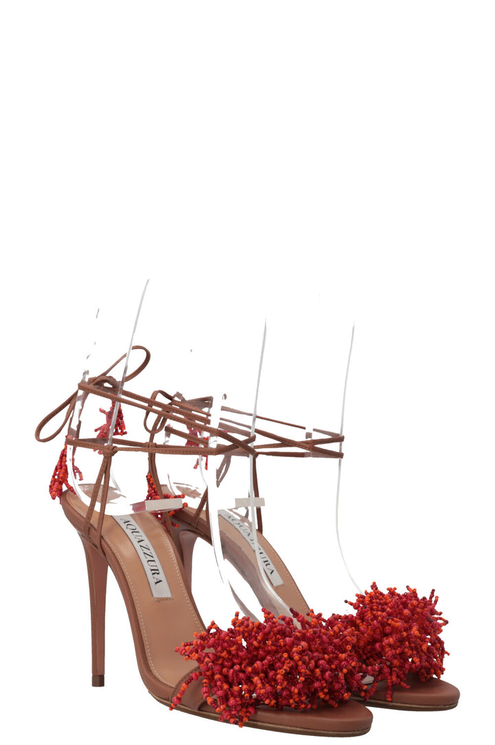 AQUAZZURA Panarea Brown Red