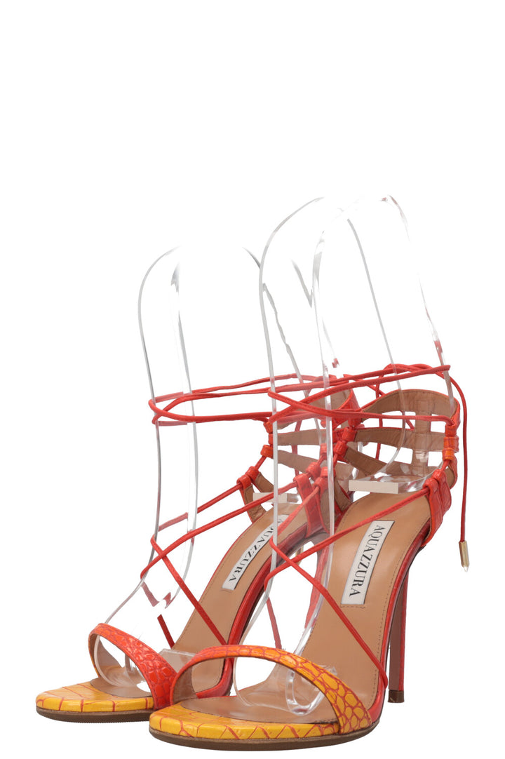 AQUAZZURA Bellissima Talons Cuir Orange