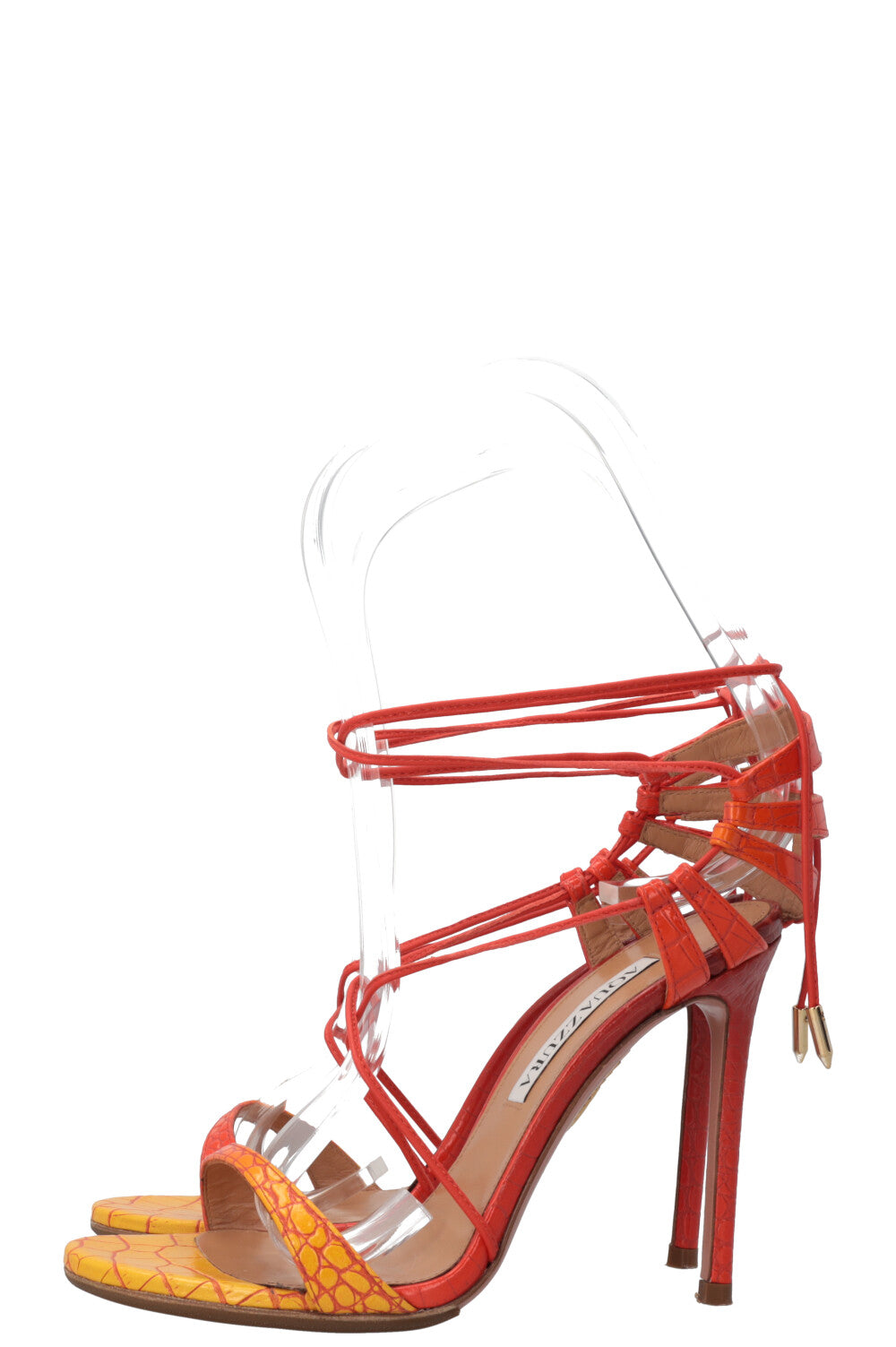 AQUAZZURA Bellissima Talons Cuir Orange