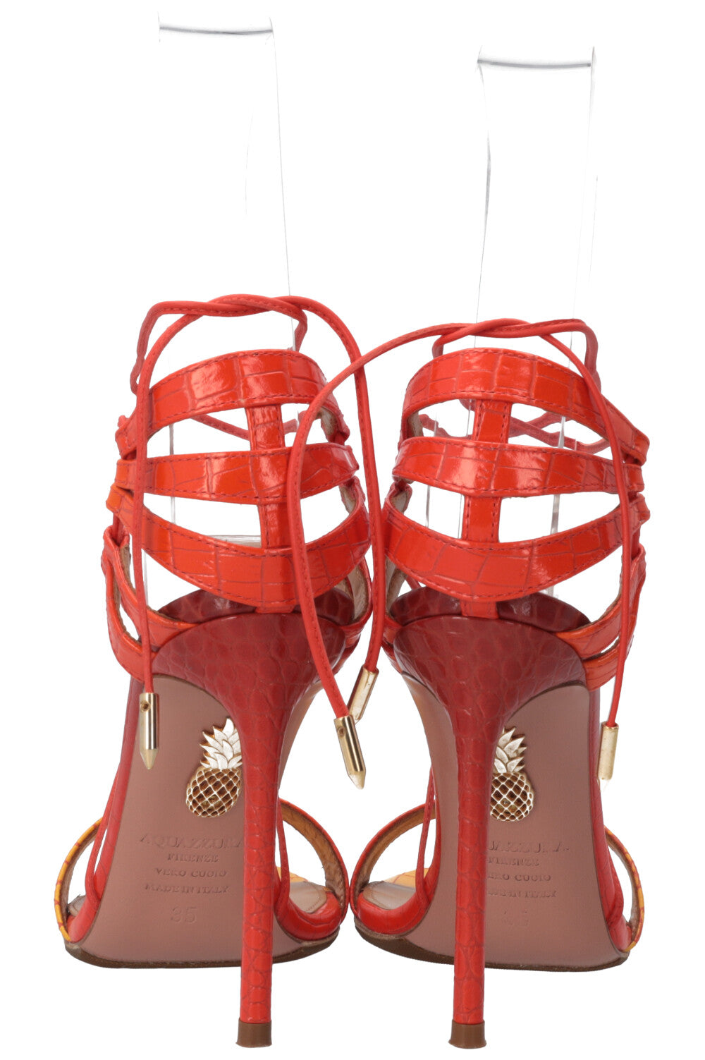 AQUAZZURA Bellissima Heels Leather Orange