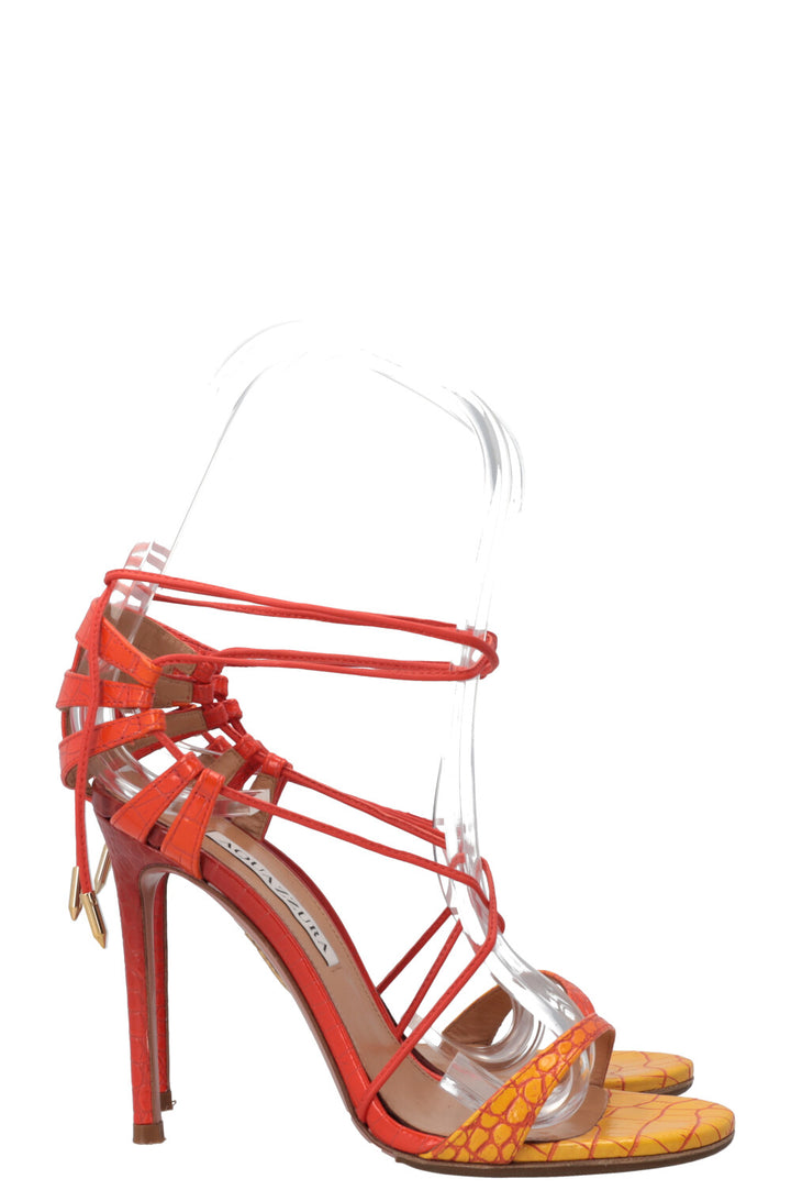 AQUAZZURA Bellissima Talons Cuir Orange