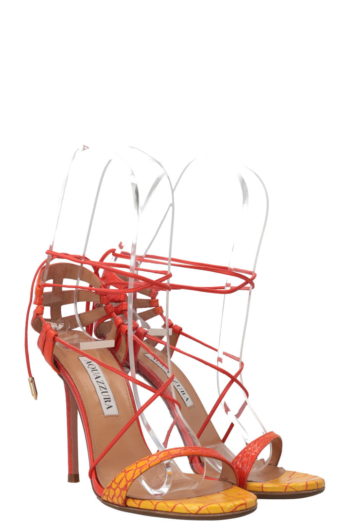 AQUAZZURA Bellissima Heels Leather Orange