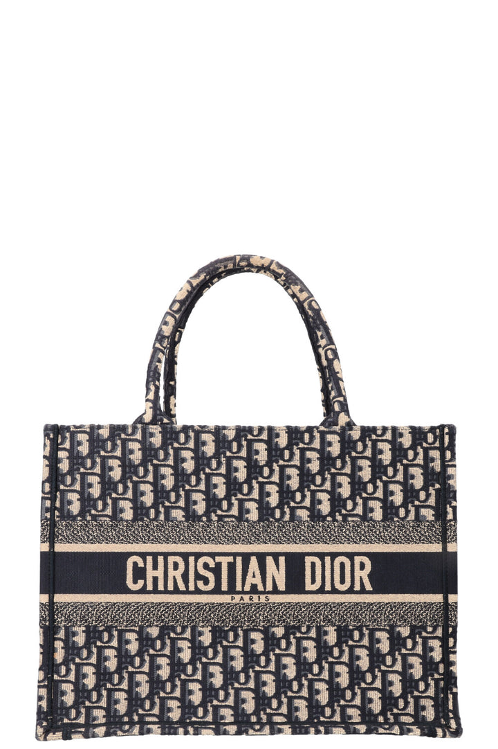 CHRISTIAN DIOR Book Tote Medium Oblique Blue