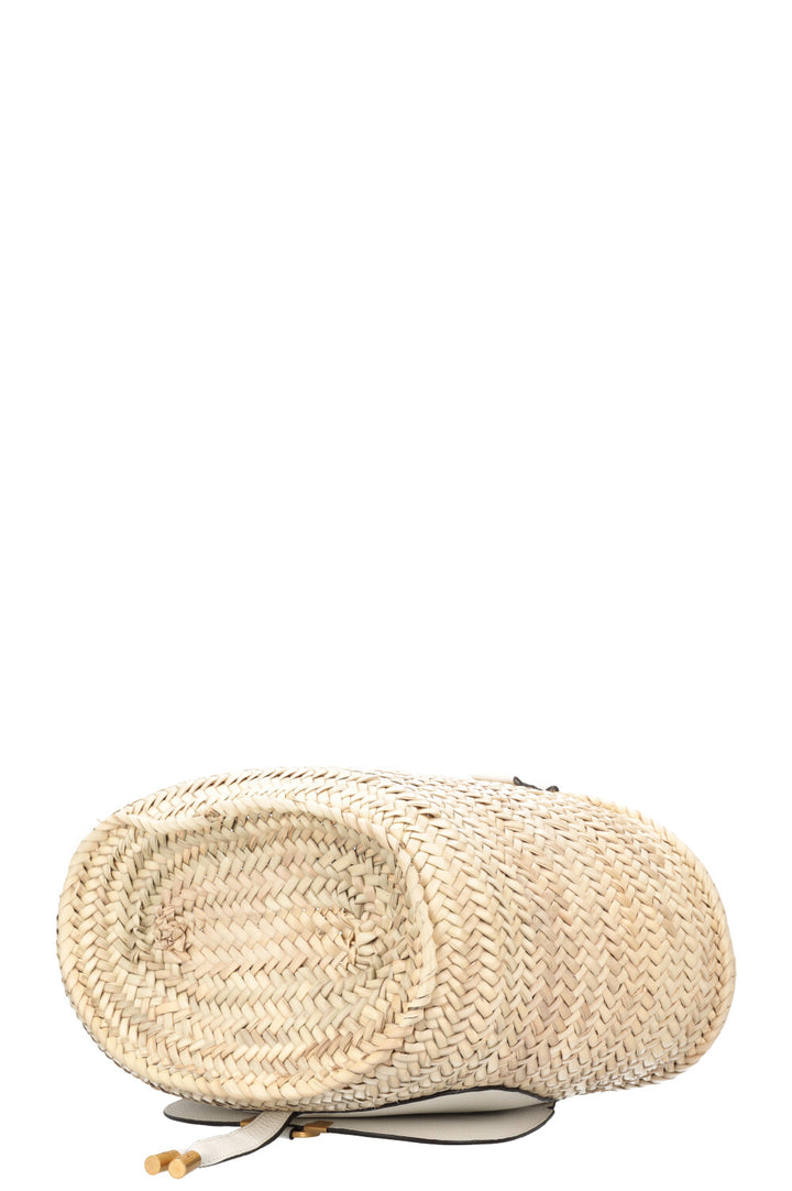 CHLOÉ Sac panier Marcie moyen Beige Blanc