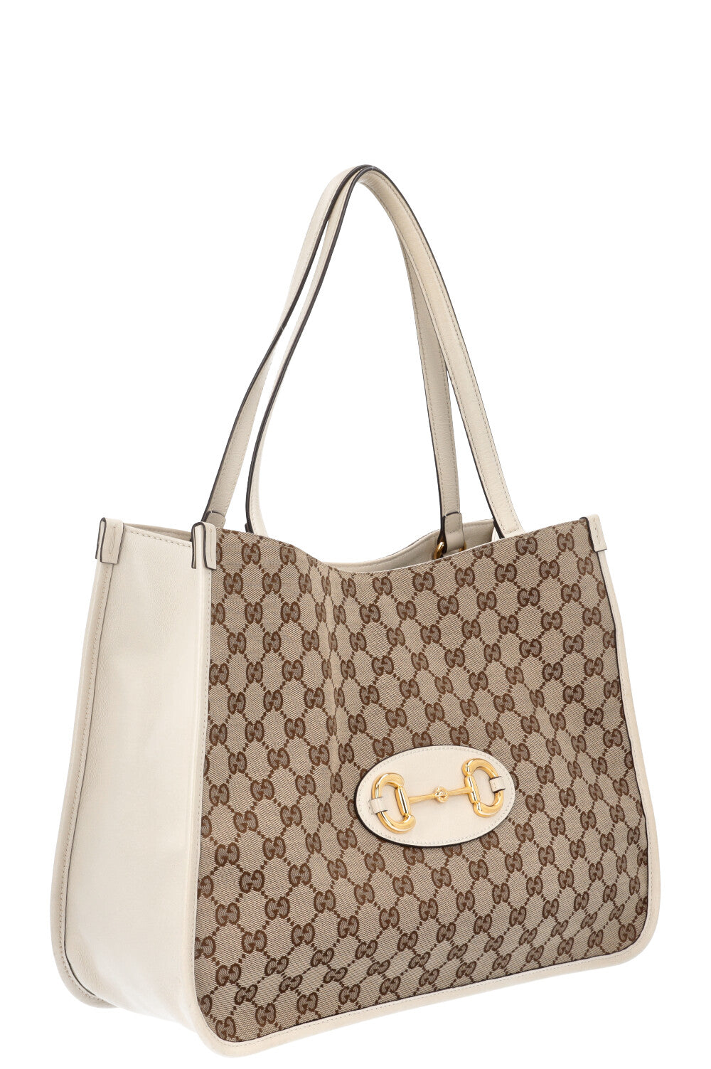 GUCCI 1955 Canvas Tote Bag White