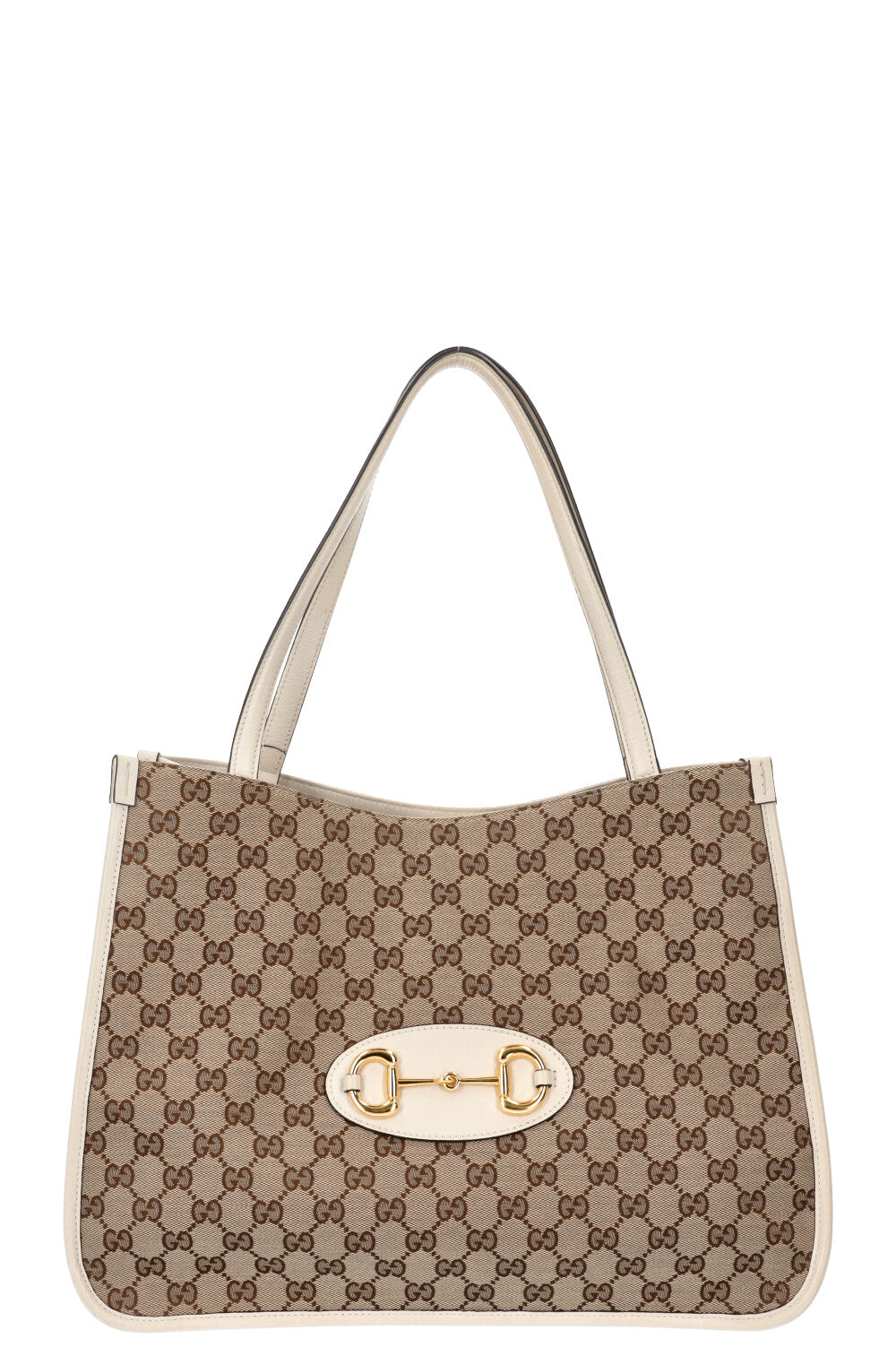 GUCCI 1955 Canvas Tote Bag White