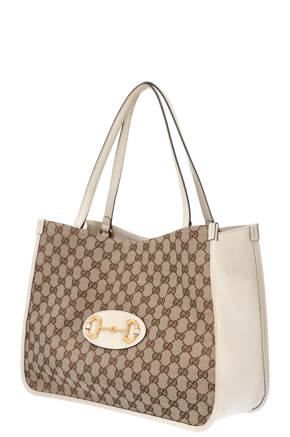 GUCCI 1955 Canvas Tote Bag White