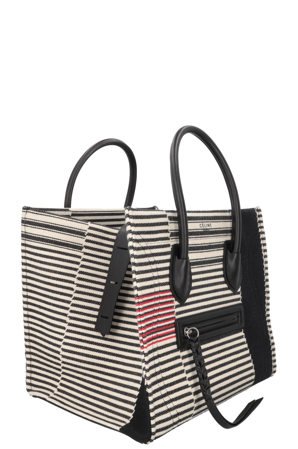 CÉLINE Phantom Medium Luggage Bag Canvas Striped Navy