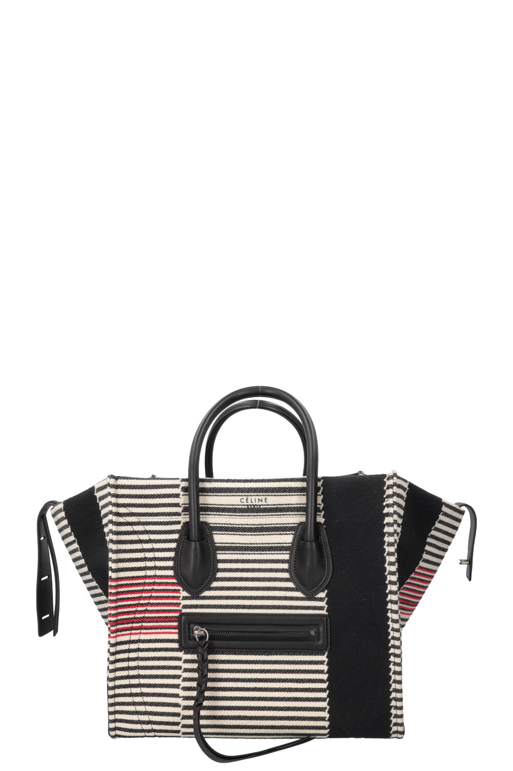 CÉLINE Phantom Medium Luggage Bag Canvas Striped Navy