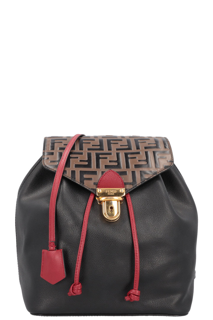 FENDI Zucca Print Backpack Leather Black