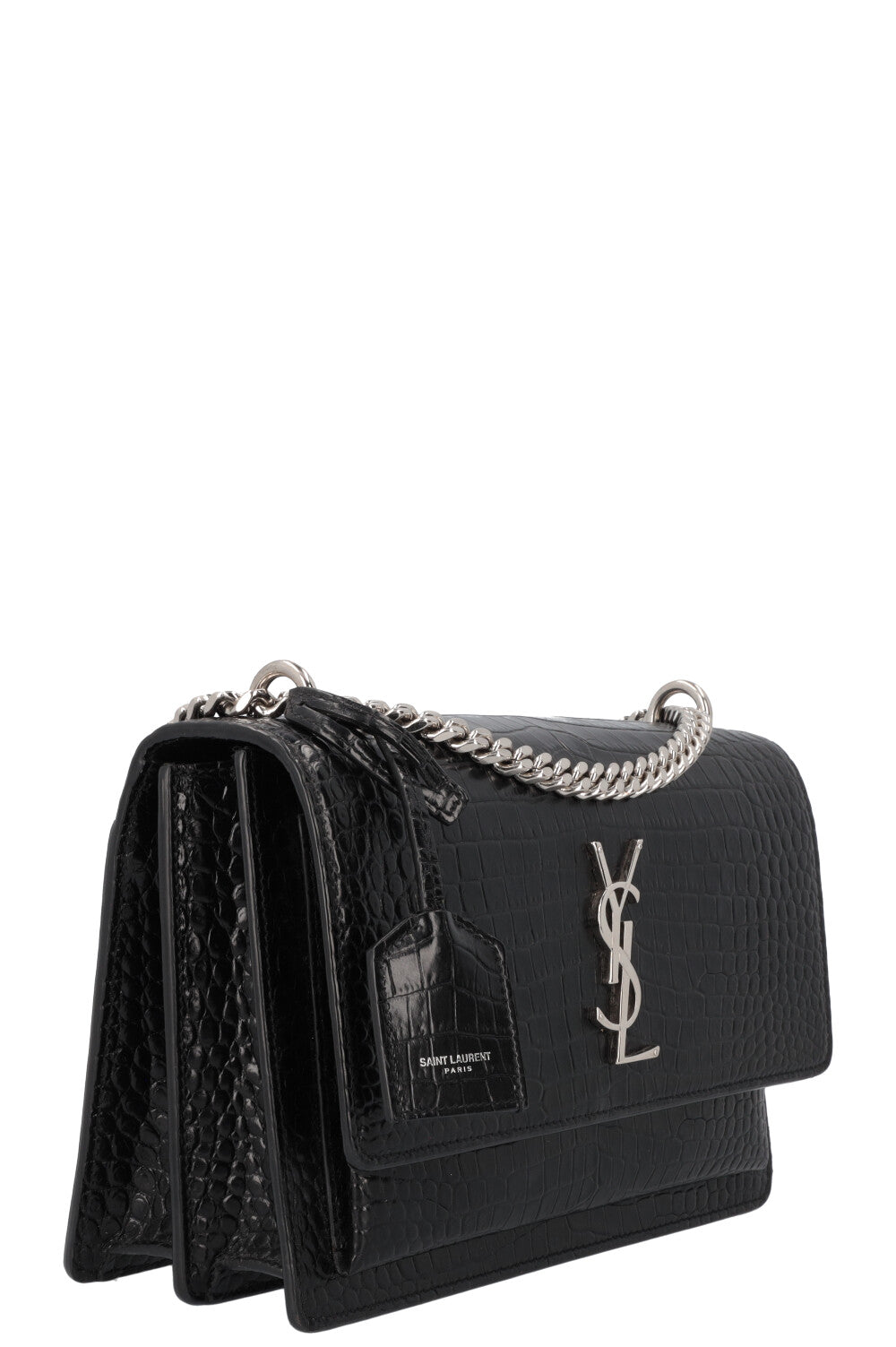 Yves saint laurent medium sunset croc embossed crossbody sale