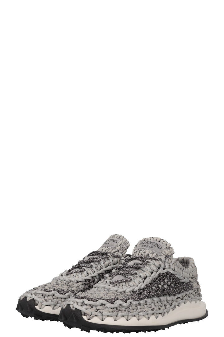 VALENTINO Chunky Knit Sneakers Grey