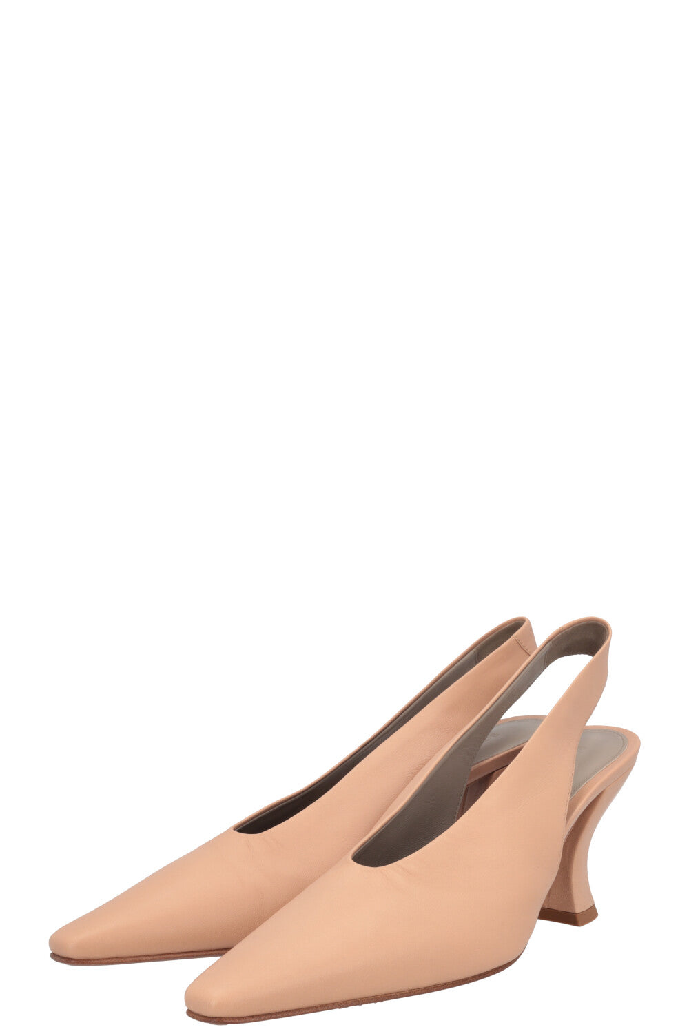 BOTTEGA VENETA Almond Slingback Heels Nude