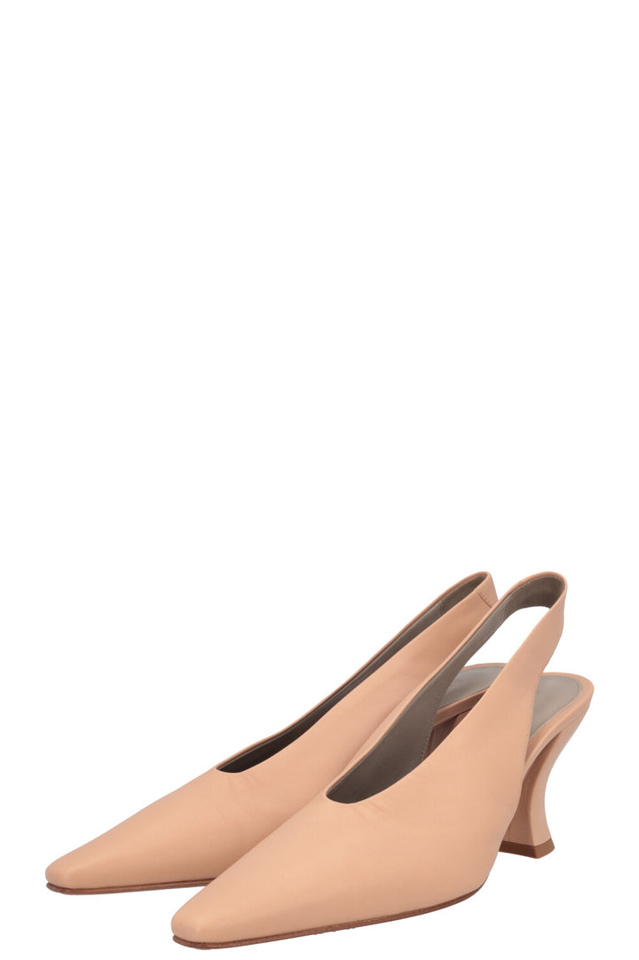 BOTTEGA VENETA Almond Slingback Heels Nude