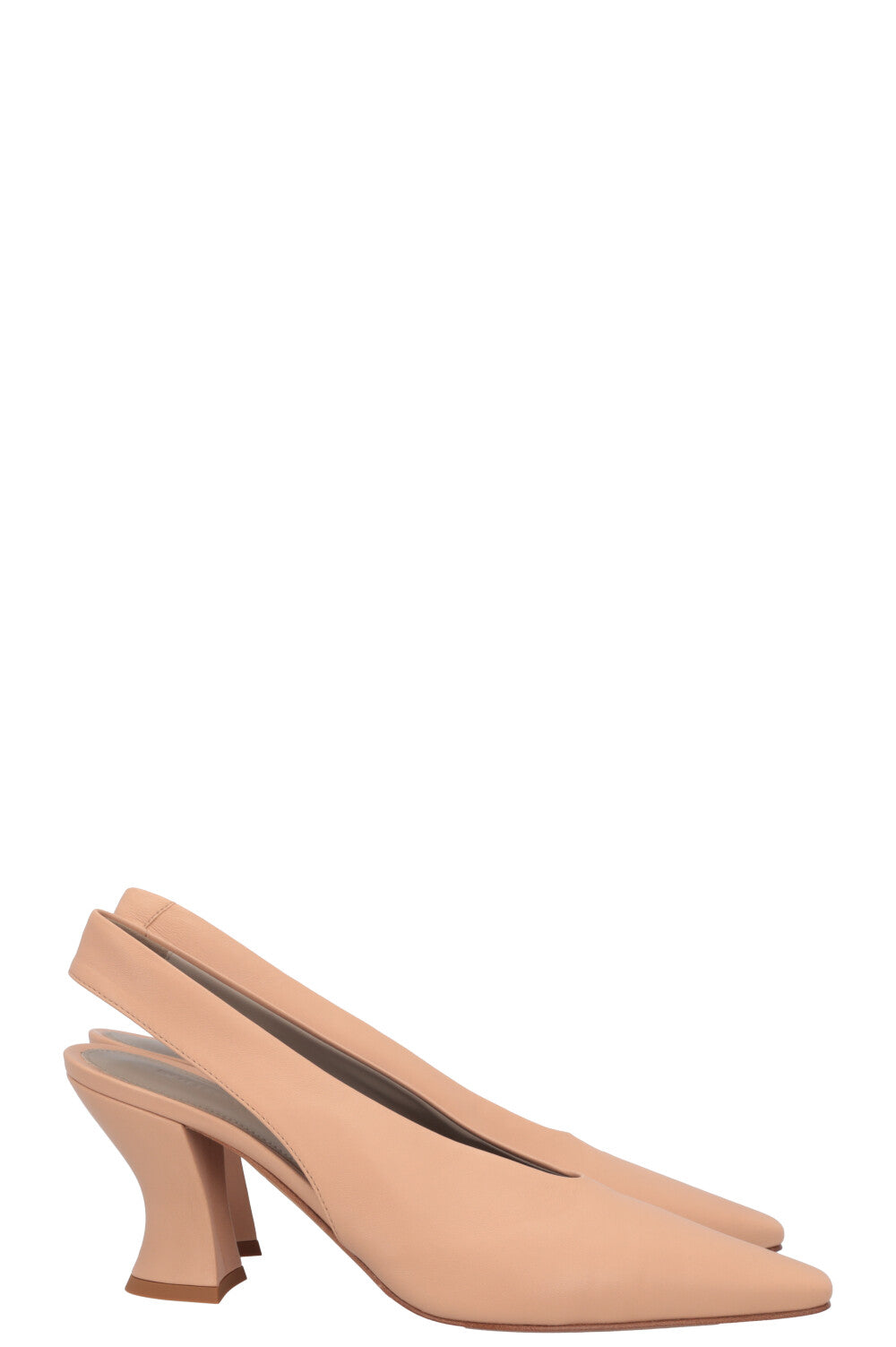 BOTTEGA VENETA Almond Slingback Heels Nude