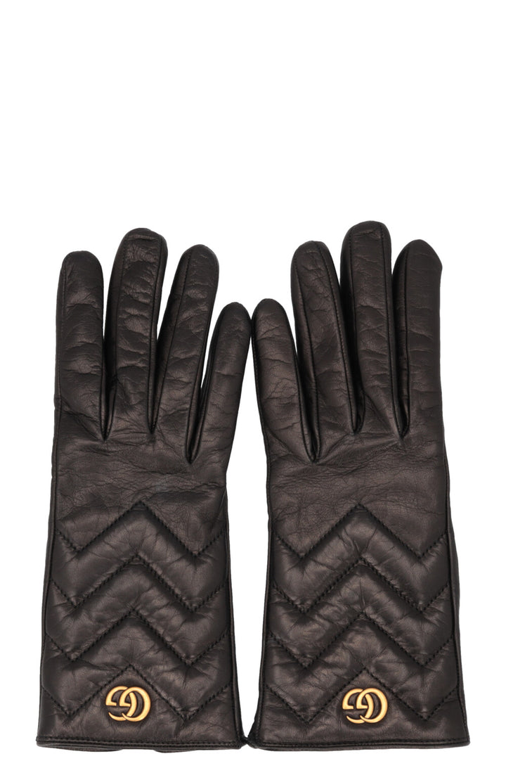 GUCCI Quilted Marmont Gloves Black