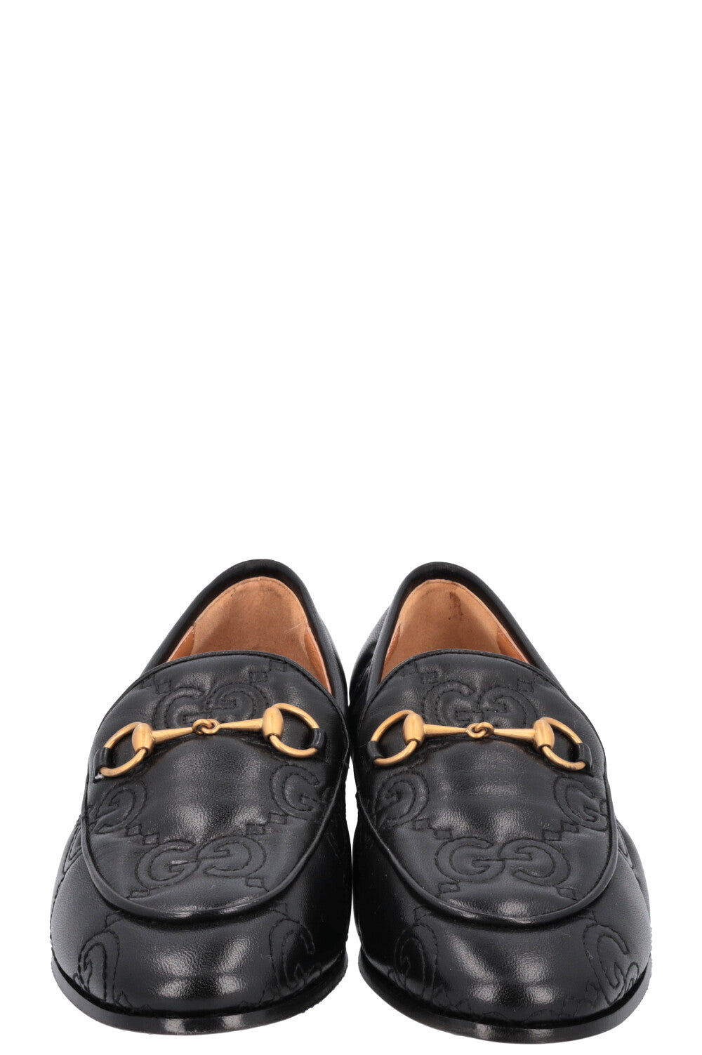 GUCCI Jordaan Embroidered GG Loafers Black REAWAKE