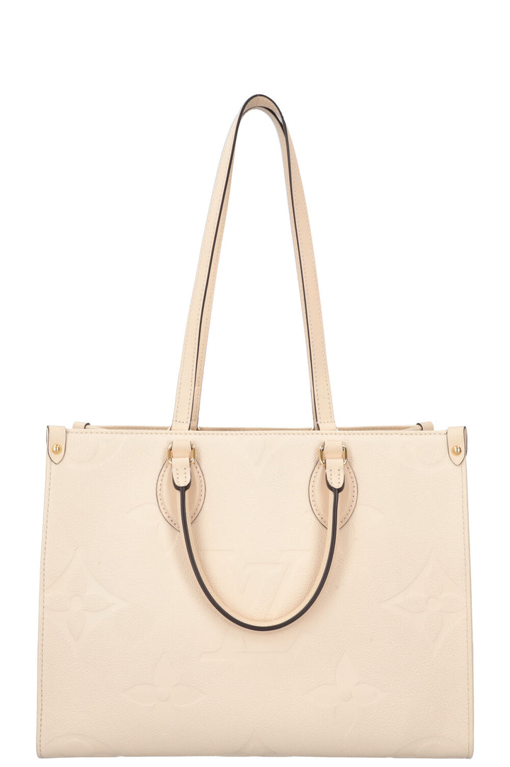 LOUIS VUITTON OnTheGo MM Tote Bag Ivory Empreinte