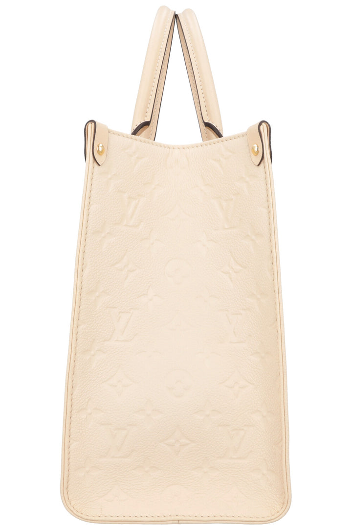 LOUIS VUITTON OnTheGo MM Tote Bag Ivory Empreinte