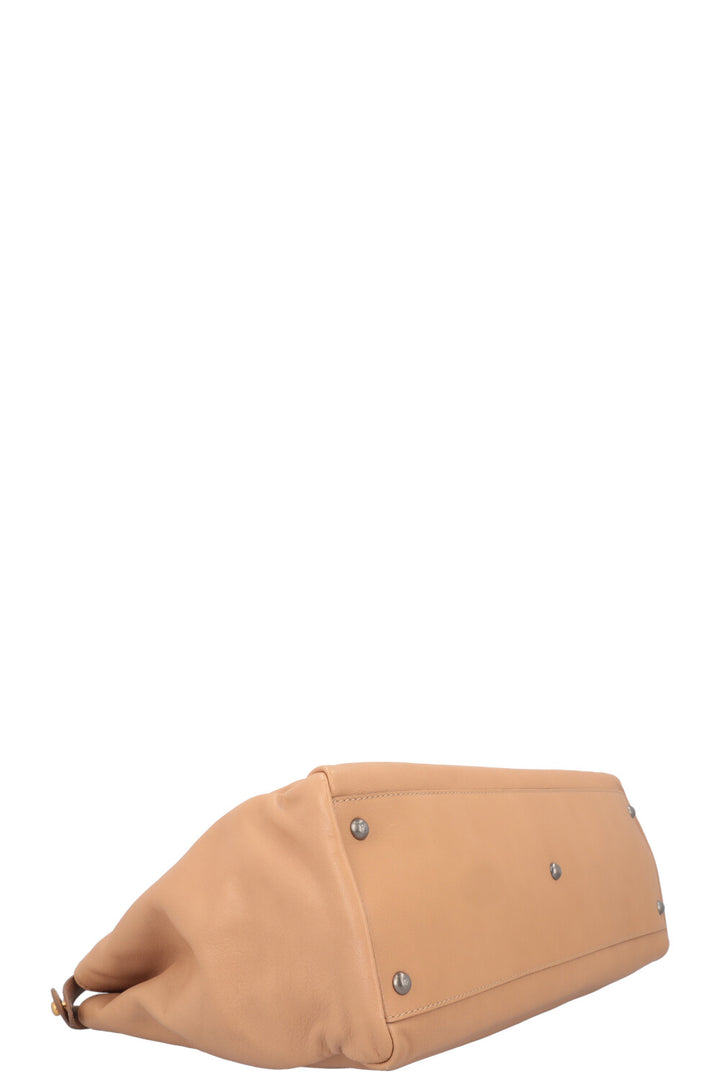 FENDI Large Peekaboo Leather Beige