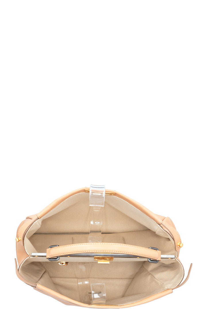 FENDI Large Peekaboo Leather Beige