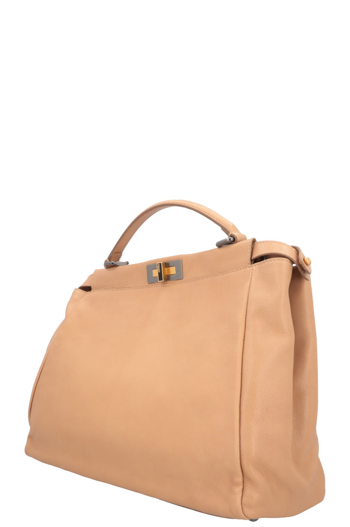 FENDI Grand Peekaboo Cuir Beige