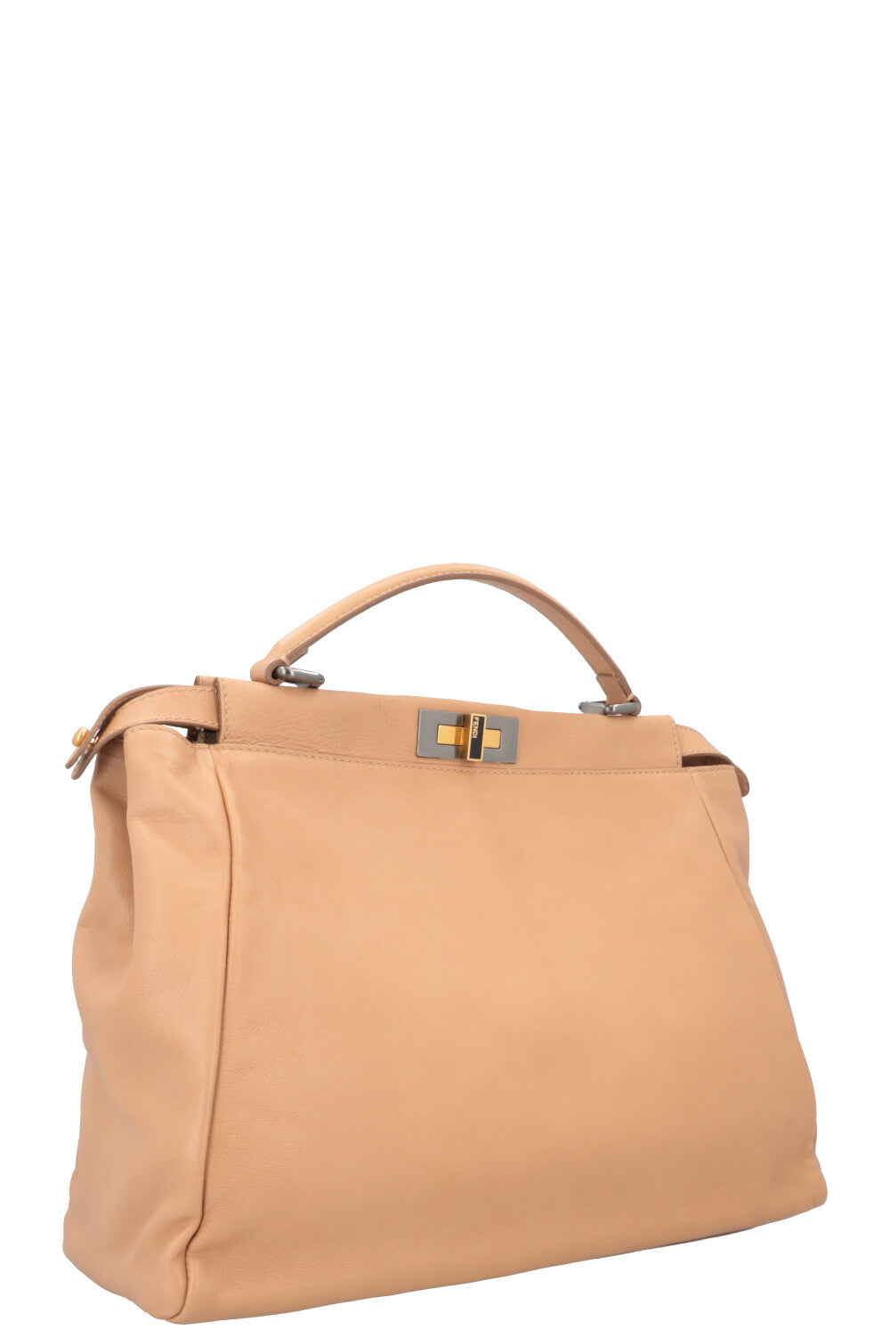 FENDI Grand Peekaboo Cuir Beige