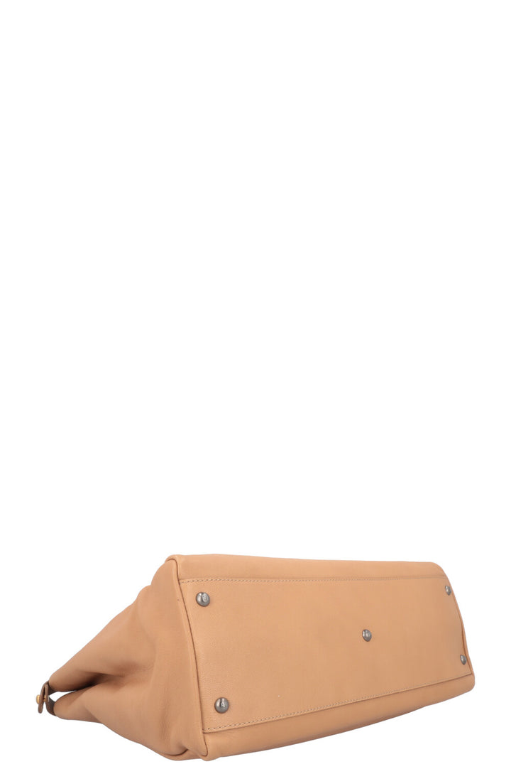 FENDI Large Peekaboo Leather Beige