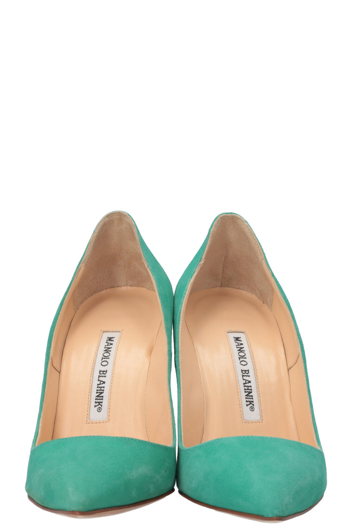 MANOLO BLAHNIK Escarpins Daim Vert