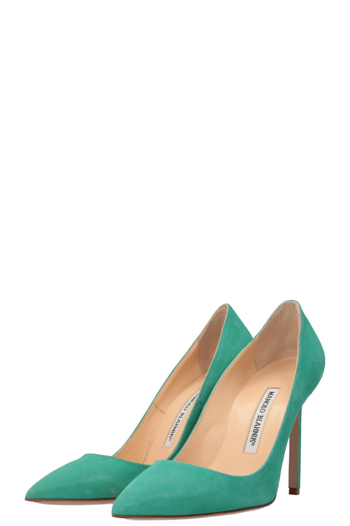 MANOLO BLAHNIK Escarpins Daim Vert