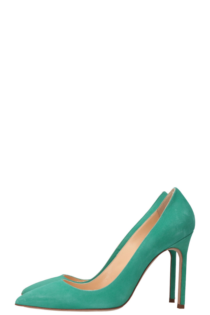 MANOLO BLAHNIK Escarpins Daim Vert