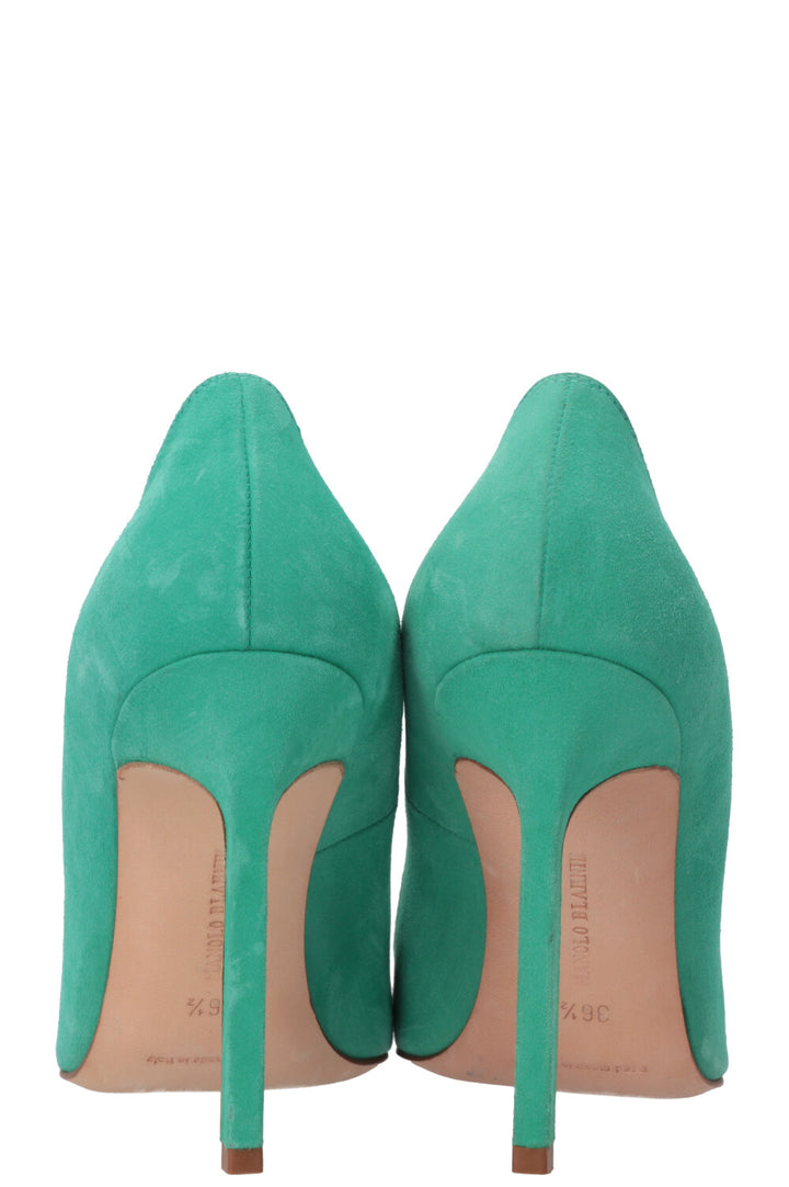 MANOLO BLAHNIK Escarpins Daim Vert