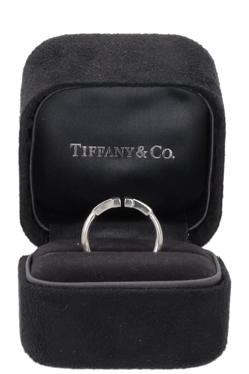 TIFFANY&CO. T Wire Ring 18Ct. Whitegold