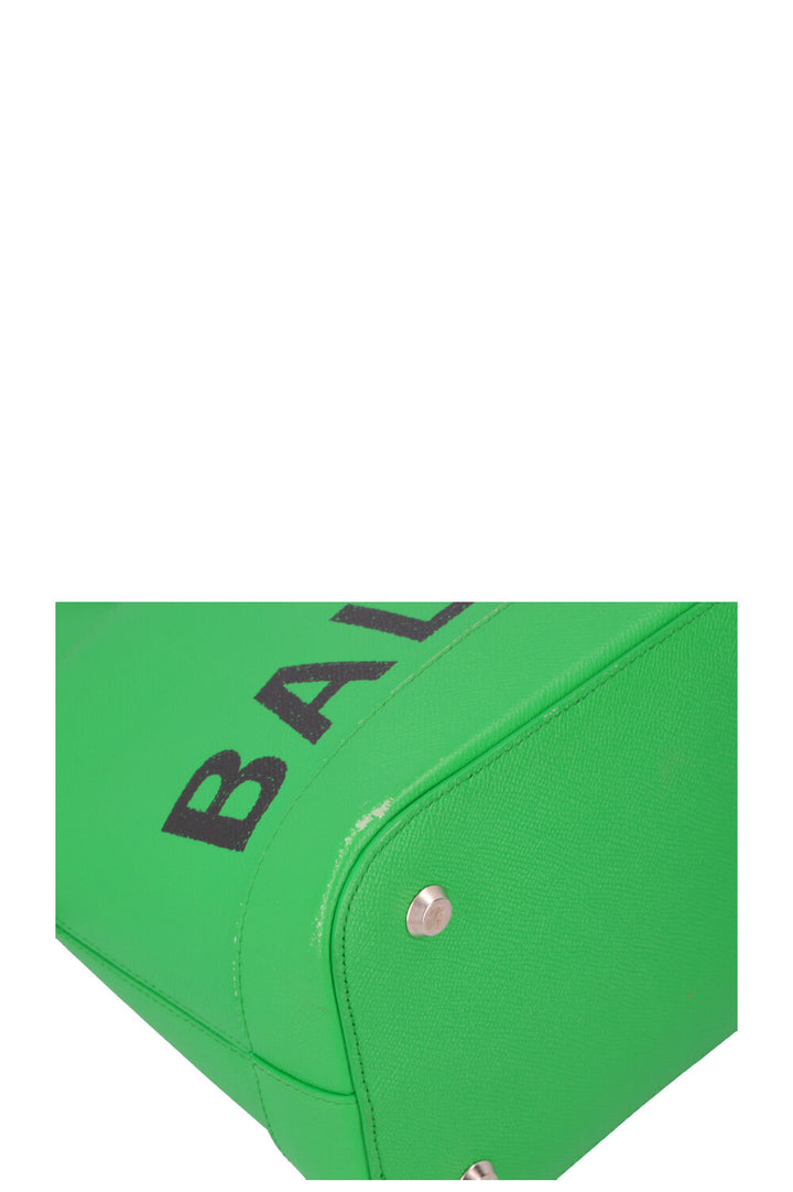 BALENCIAGA Large Ville Bag Leather Green