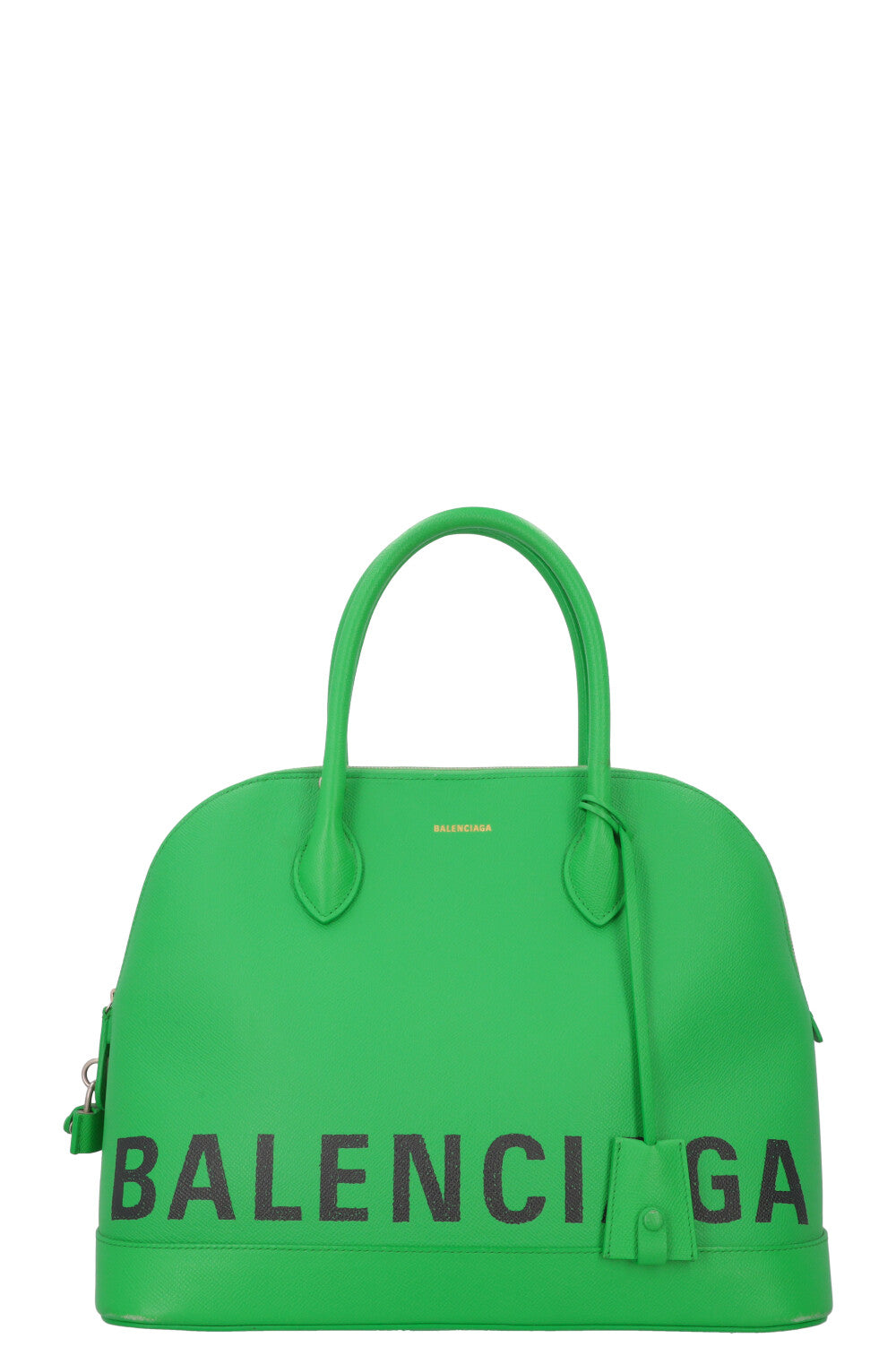 BALENCIAGA Large Ville Bag Leather Green