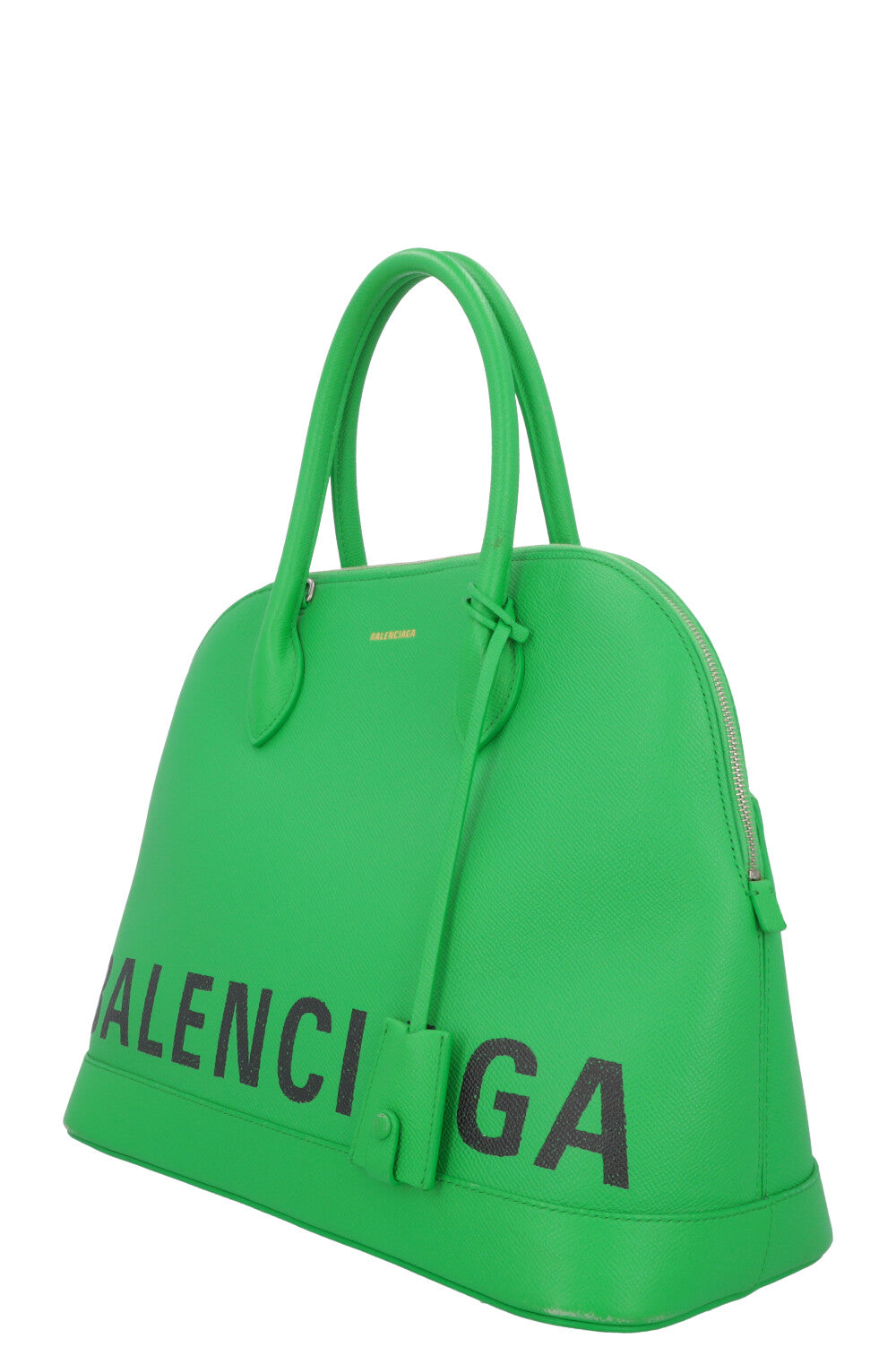 BALENCIAGA Large Ville Bag Leather Green