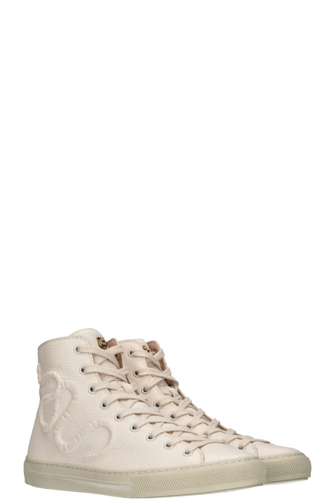 GUCCI High Top Snake Sneakers White REAWAKE