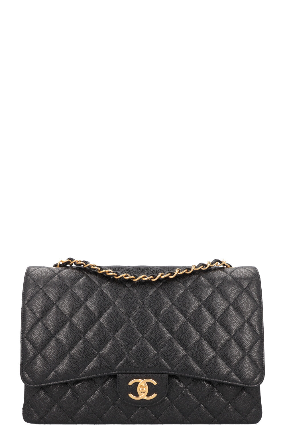 CHANEL Maxi Double Flap Bag Caviar Bag