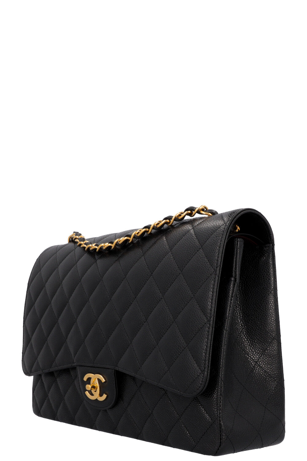 CHANEL Maxi Double Flap Bag Caviar Bag