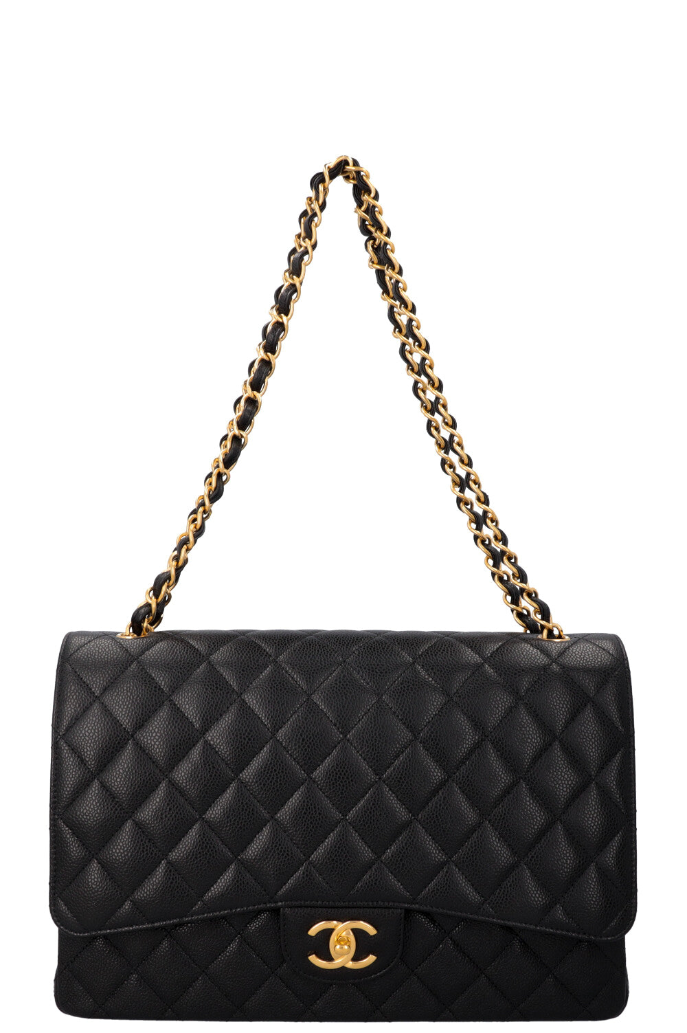 CHANEL Maxi Double Flap Bag Caviar Bag