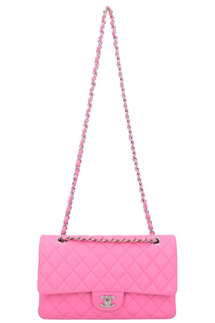 CHANEL Small Double Flap Bag Lambskin Pink