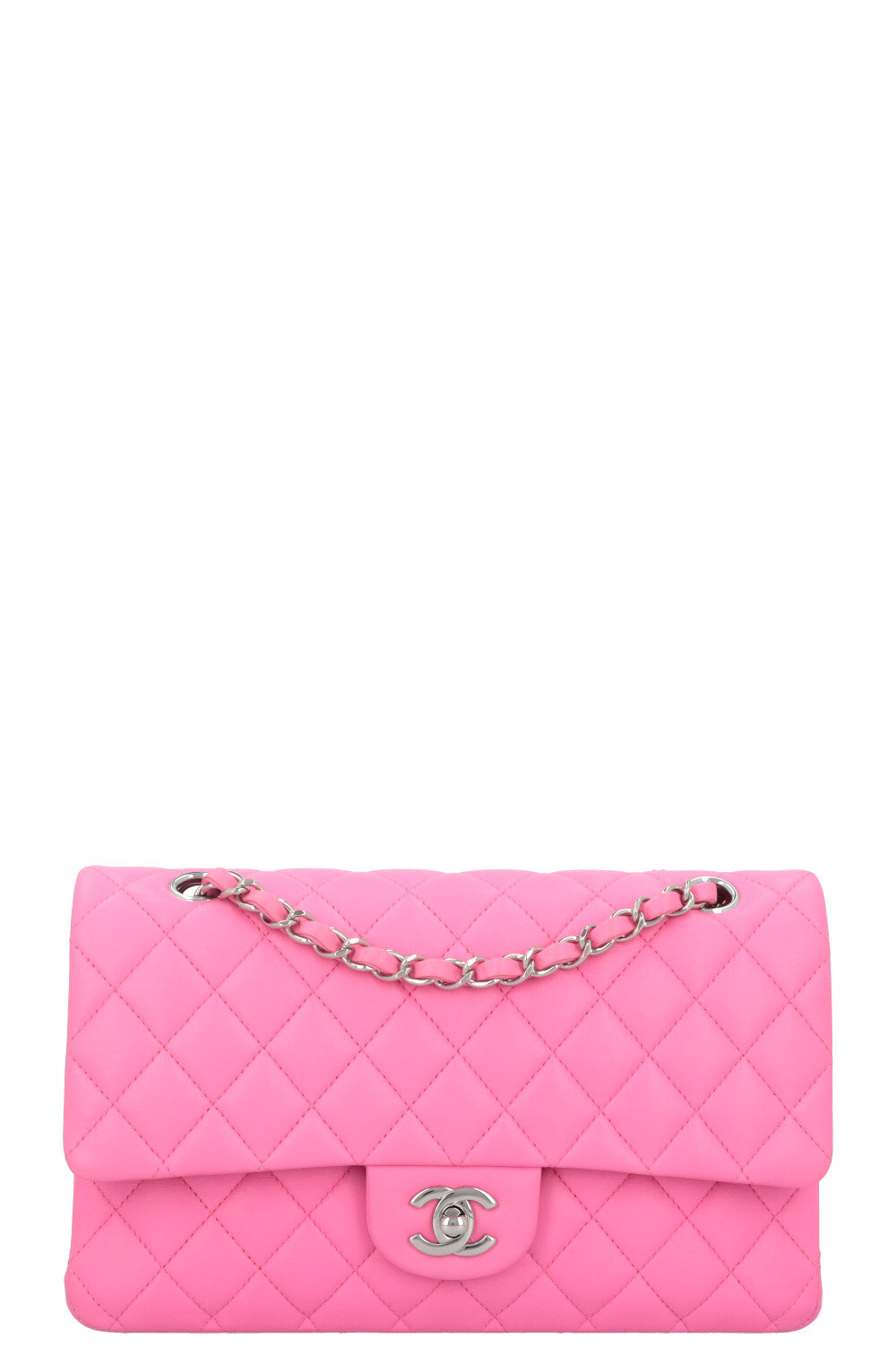 CHANEL Small Double Flap Bag Lambskin Pink